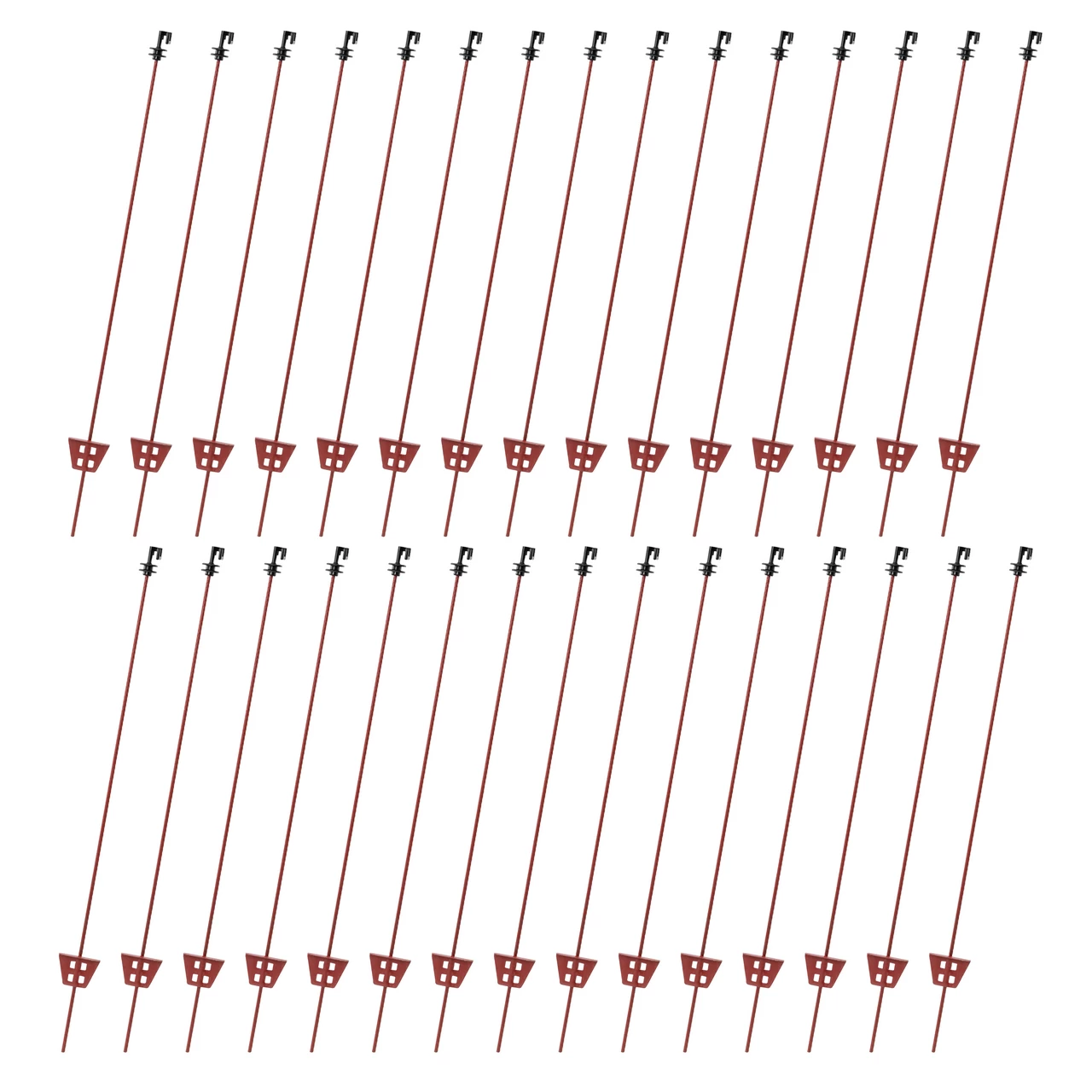 Palo in acciaio per recinto elettrico, Ø8 mm × 107 cm, 30 pz