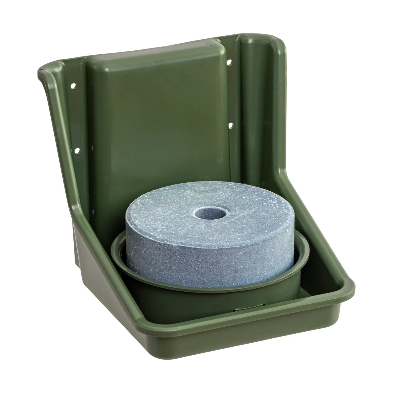 Portasale con inserto rotondo, verde scuro