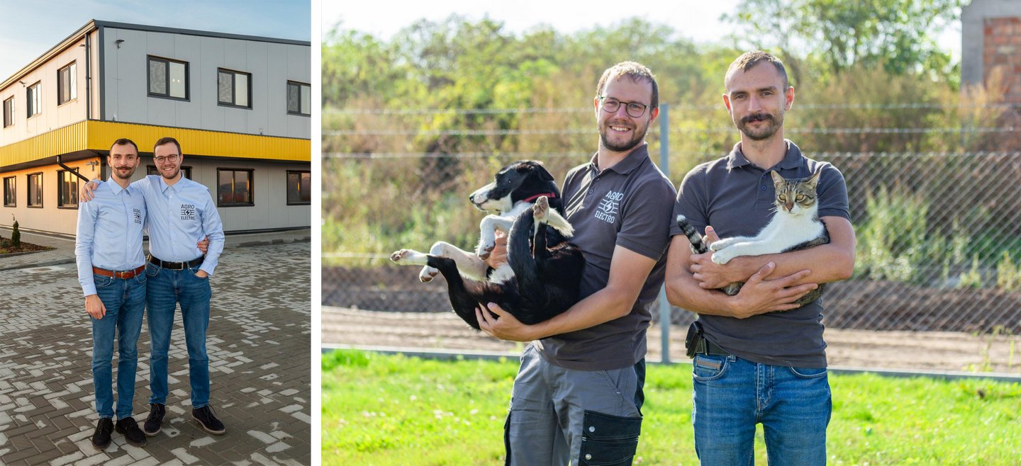 Dávid e Levente, con gli animali domestici