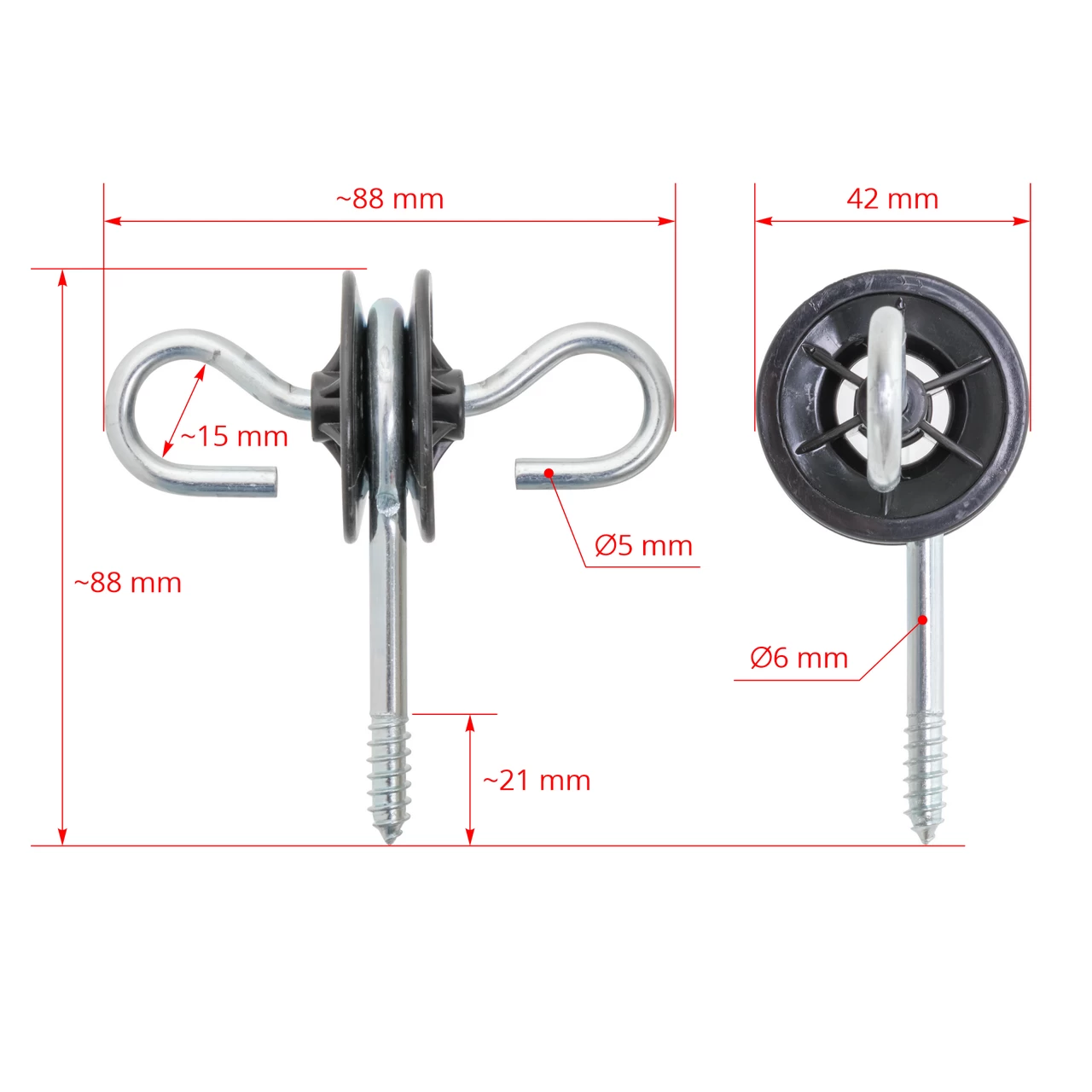 Set maniglia cancello a molla, 5 m