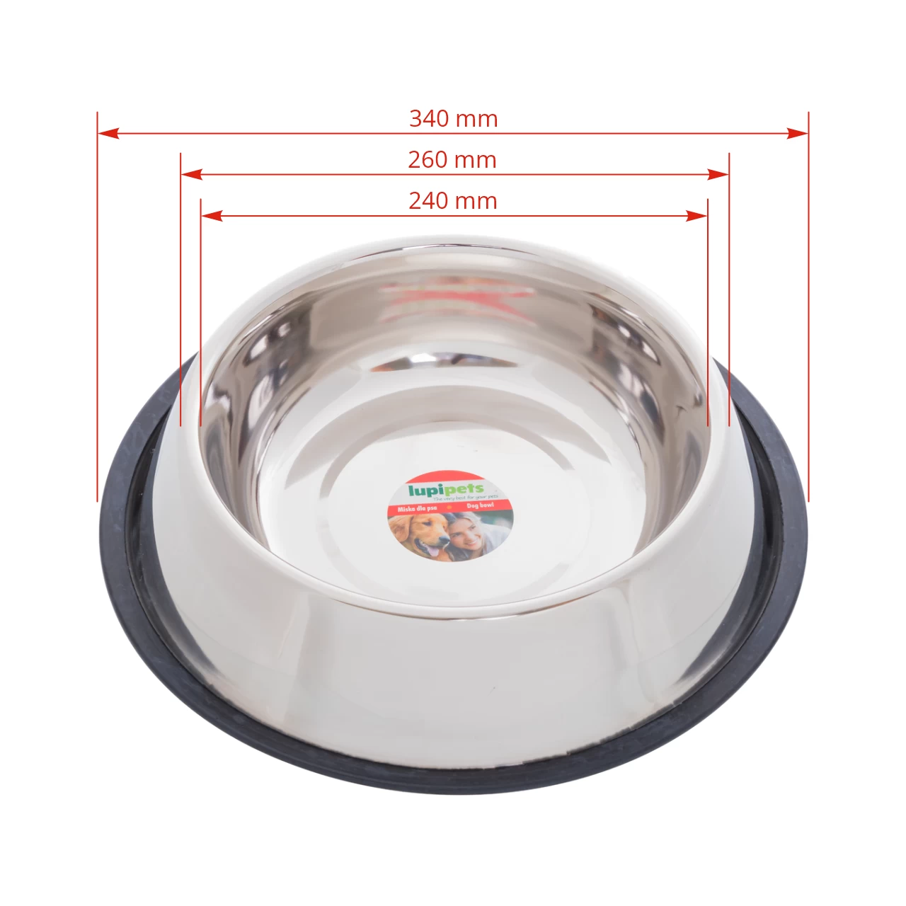 Ciotola in acciaio inox per cani,  Ø26 cm, 2700 ml