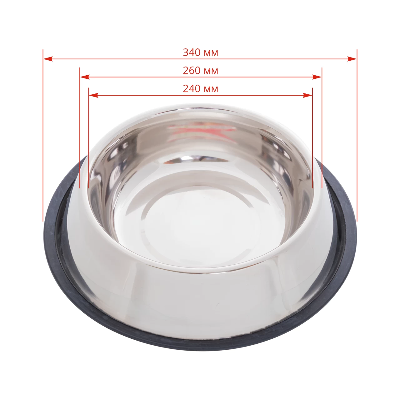 Ciotola in acciaio inox per cani,  Ø26 cm, 2800 ml