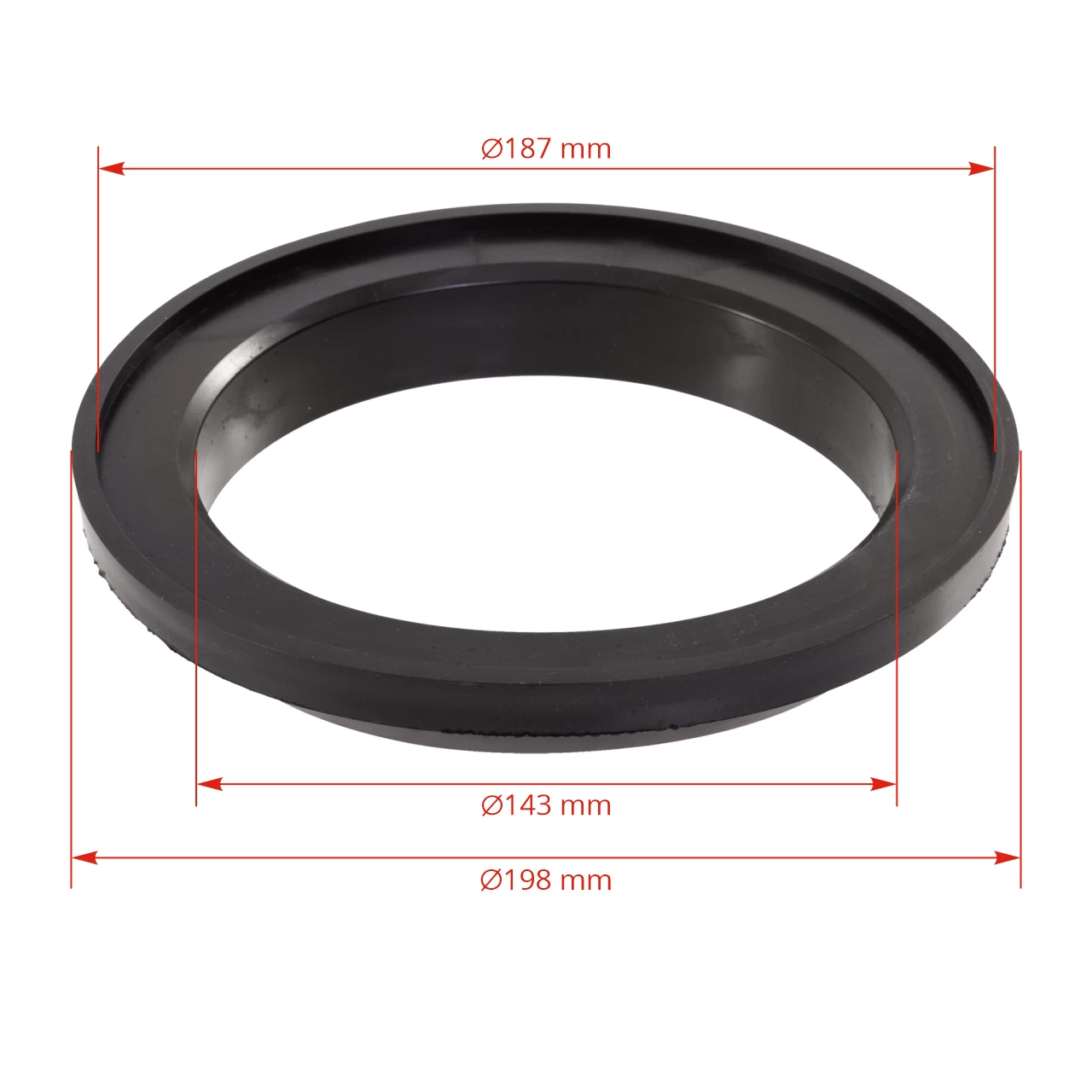 Guarnizione In Gomma Boutt 0183593 R1000L Per Adattatore Da Tino 1000L, 60 Mm, Uso Liquidi, 7 Bar