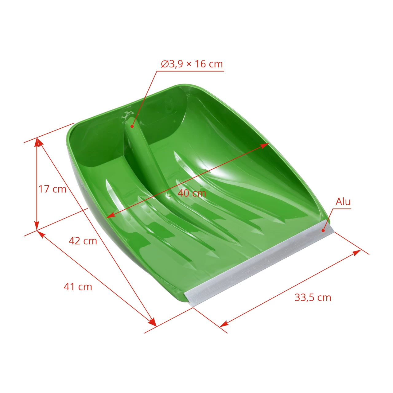 Pala per cereali e neve, senza gambo, 40 × 42 cm