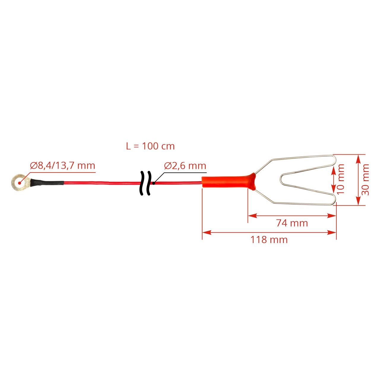 Cavo di collegamento elettrificatore + recinto