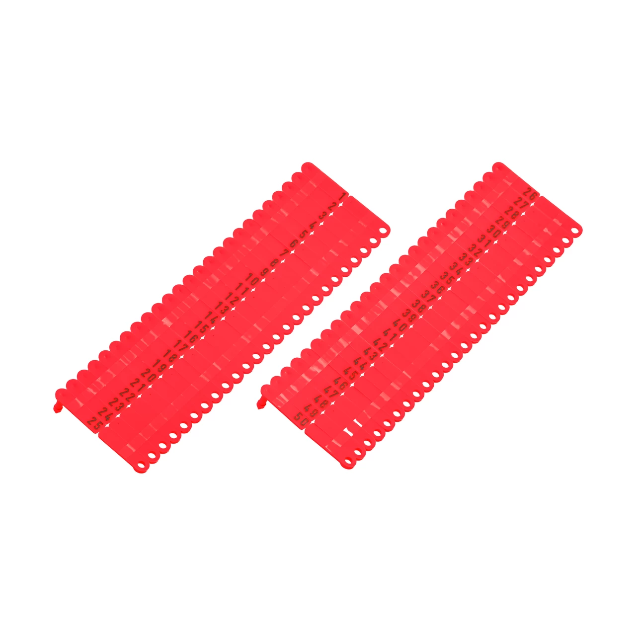 Marchi auricolari per agnelli e capretti, Twintag, rosso, 1-50