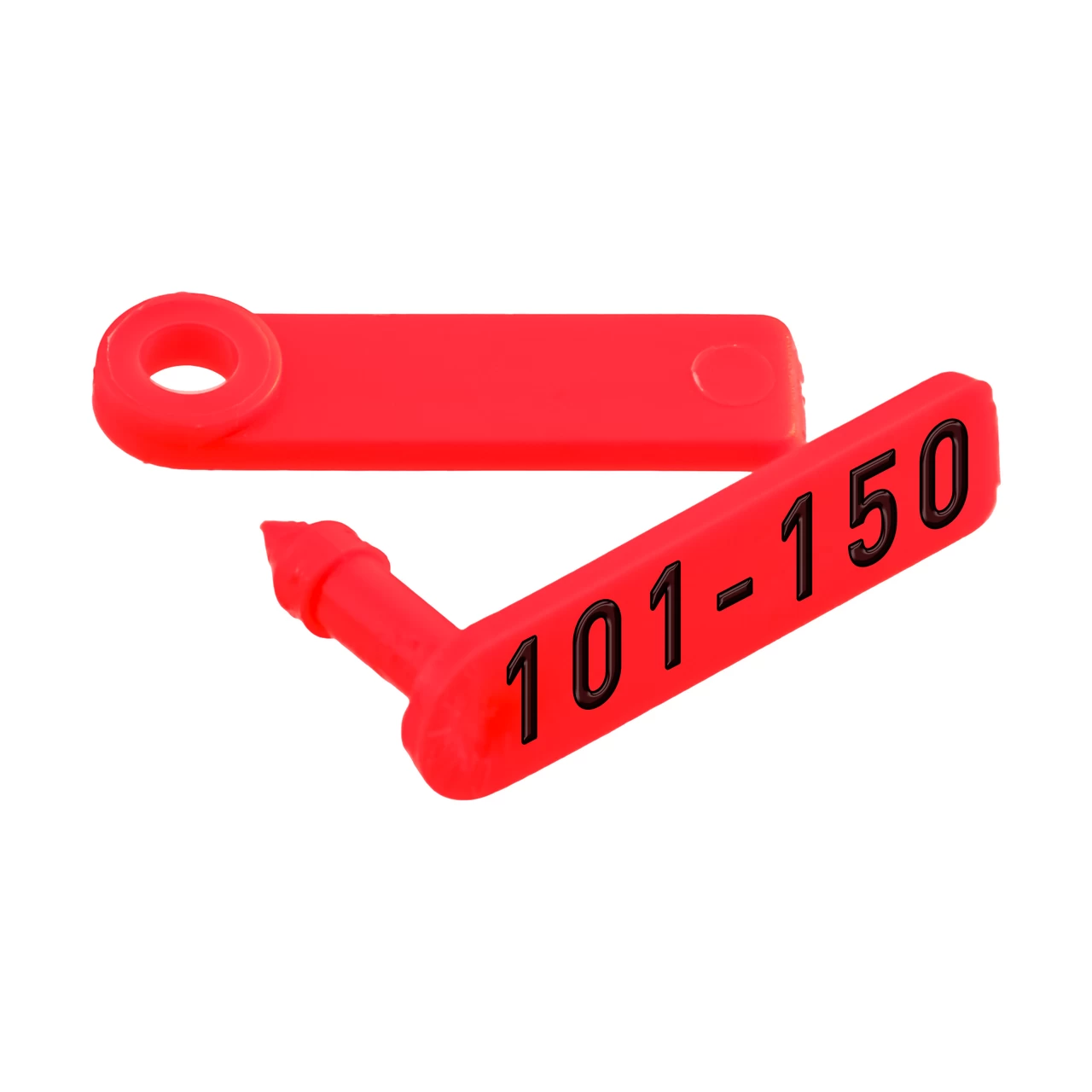 Marchi auricolari per agnelli e capretti, Twintag, rosso, 101-150