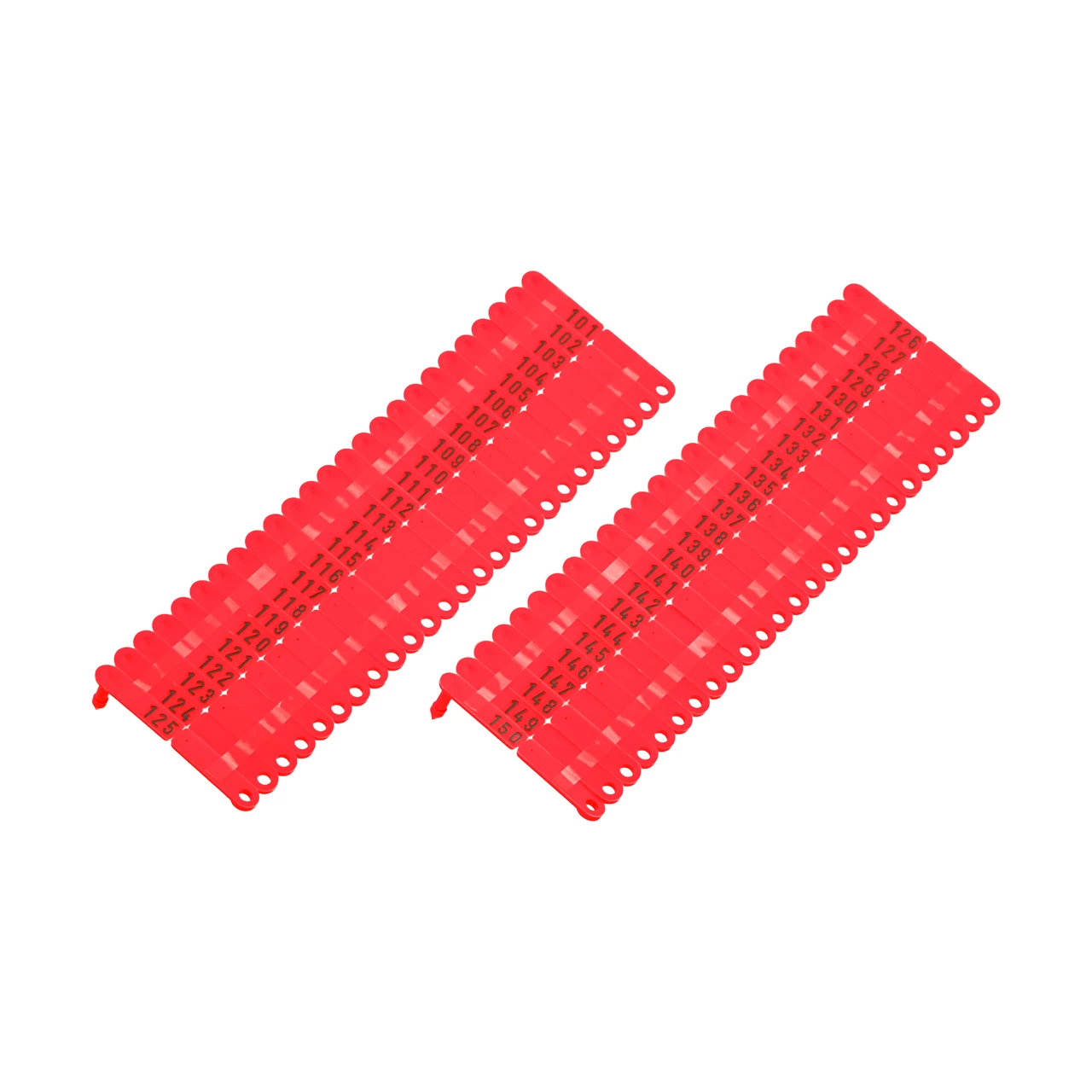Marchi auricolari per agnelli e capretti, Twintag, rosso, 101-150