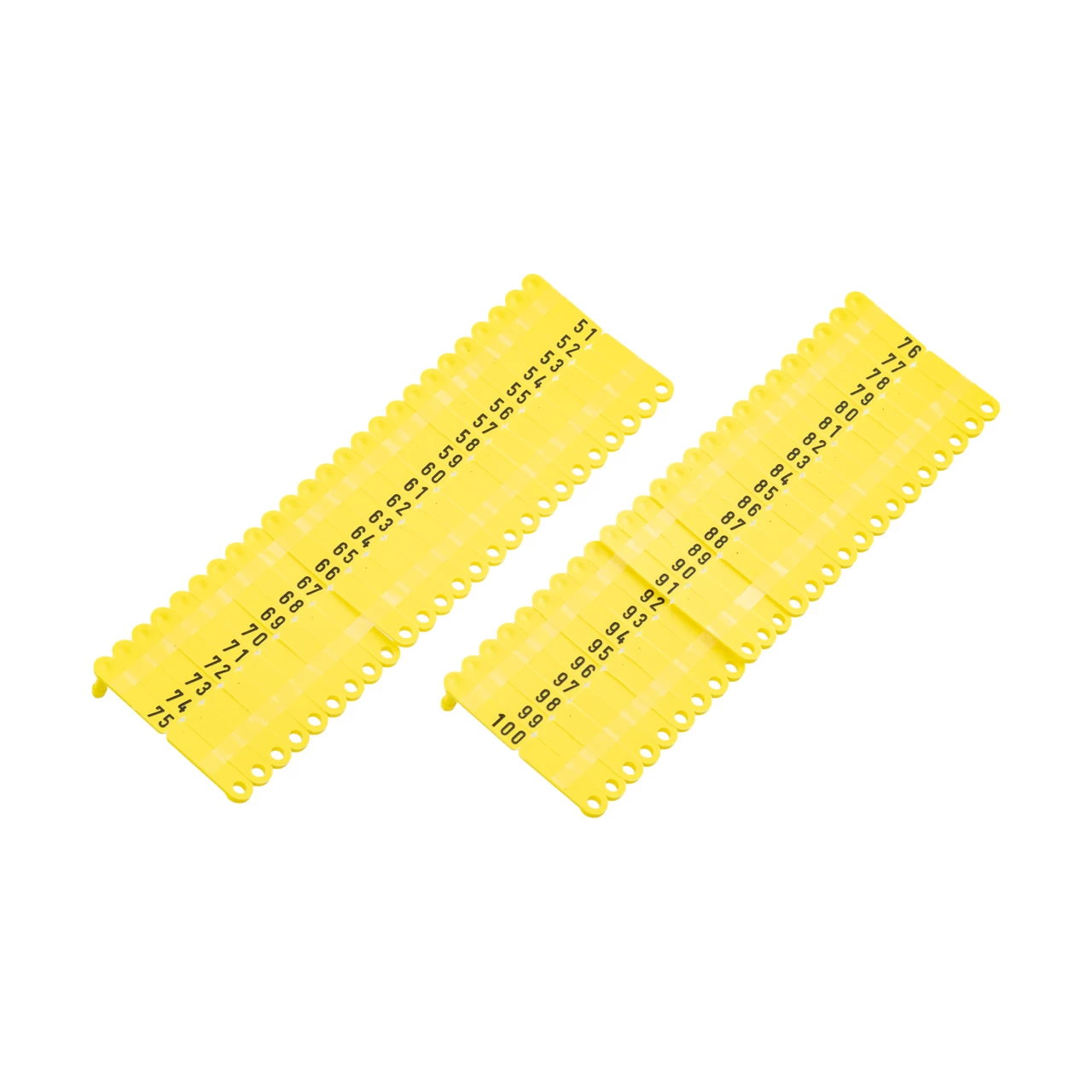 Marchi auricolari per agnelli e capretti, Twintag, giallo, 51-100