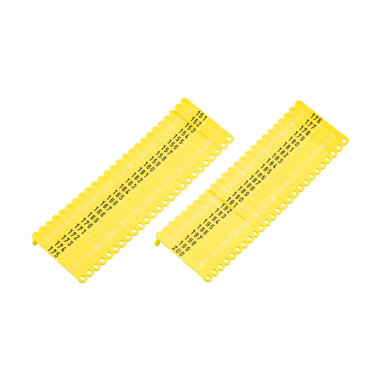 Marchi auricolari per agnelli e capretti, Twintag, giallo, 151-200