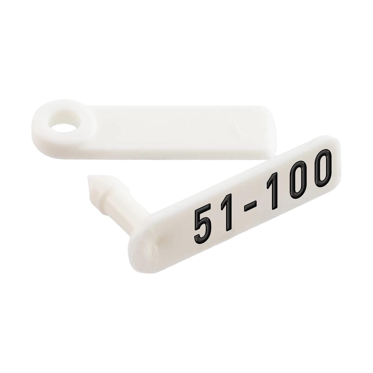 Marchi auricolari per agnelli e capretti, Twintag, bianco, 51-100