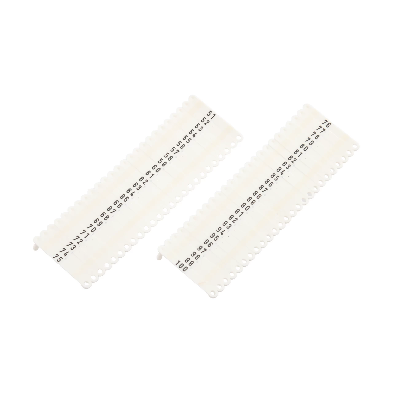 Marchi auricolari per agnelli e capretti, Twintag, bianco, 51-100
