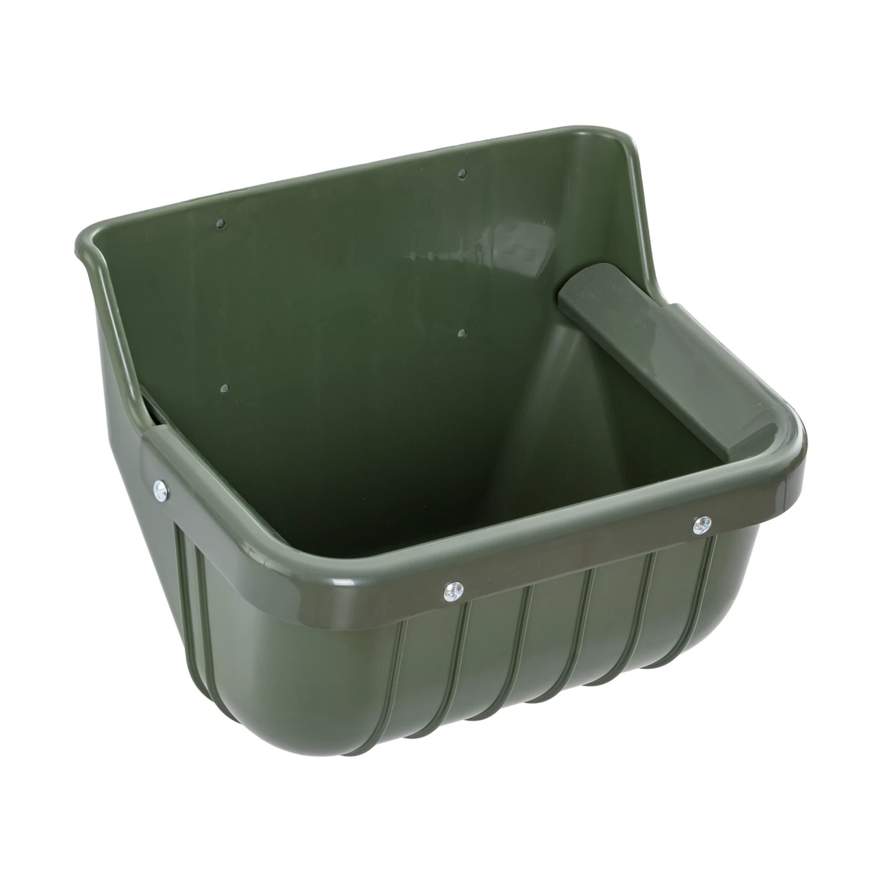 Mangiatoia per mucche, materiale plastica con bordo protettivo, 15 litri