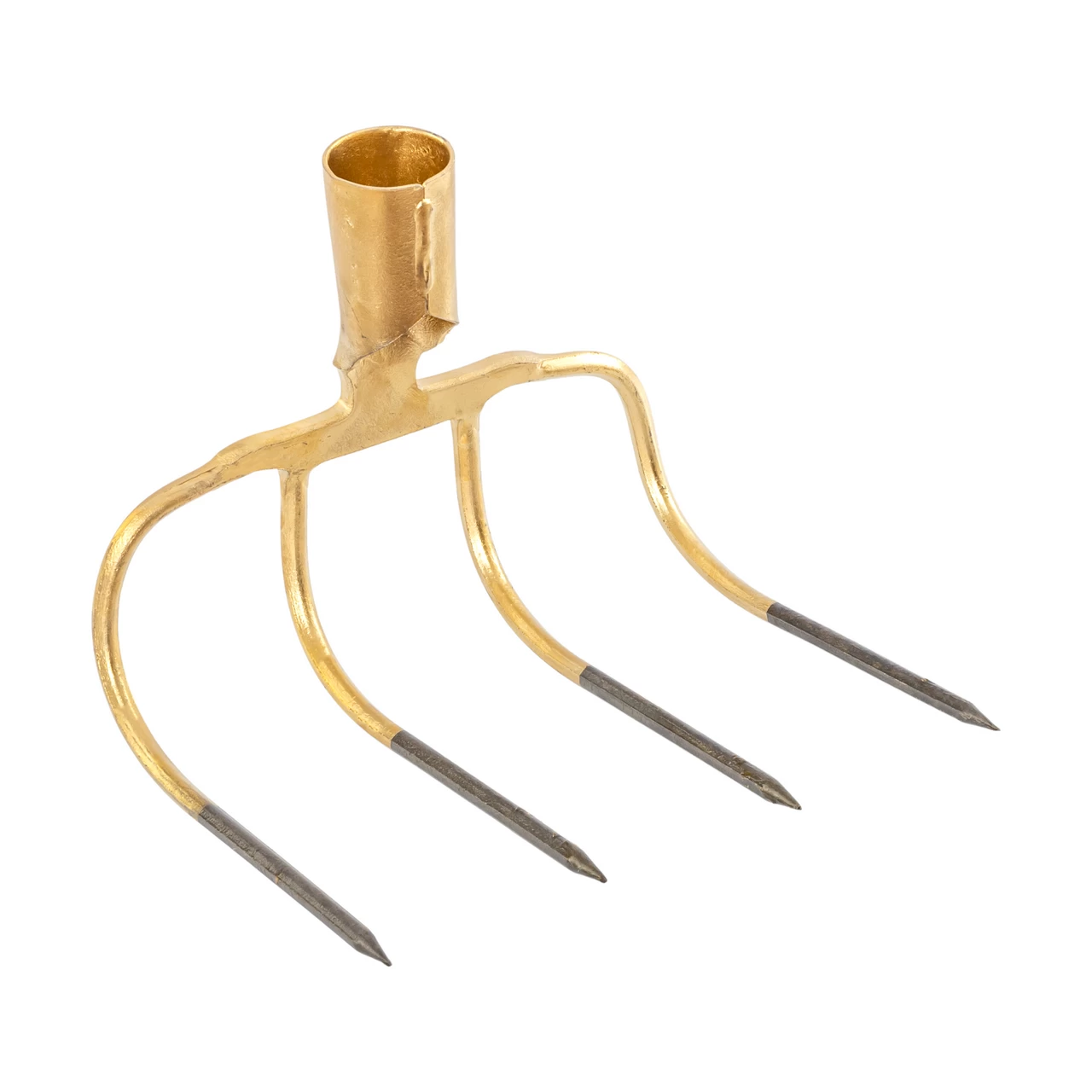 Forca per letame a 4 corna, curva a 90 gradi, 22,5 × 20 cm