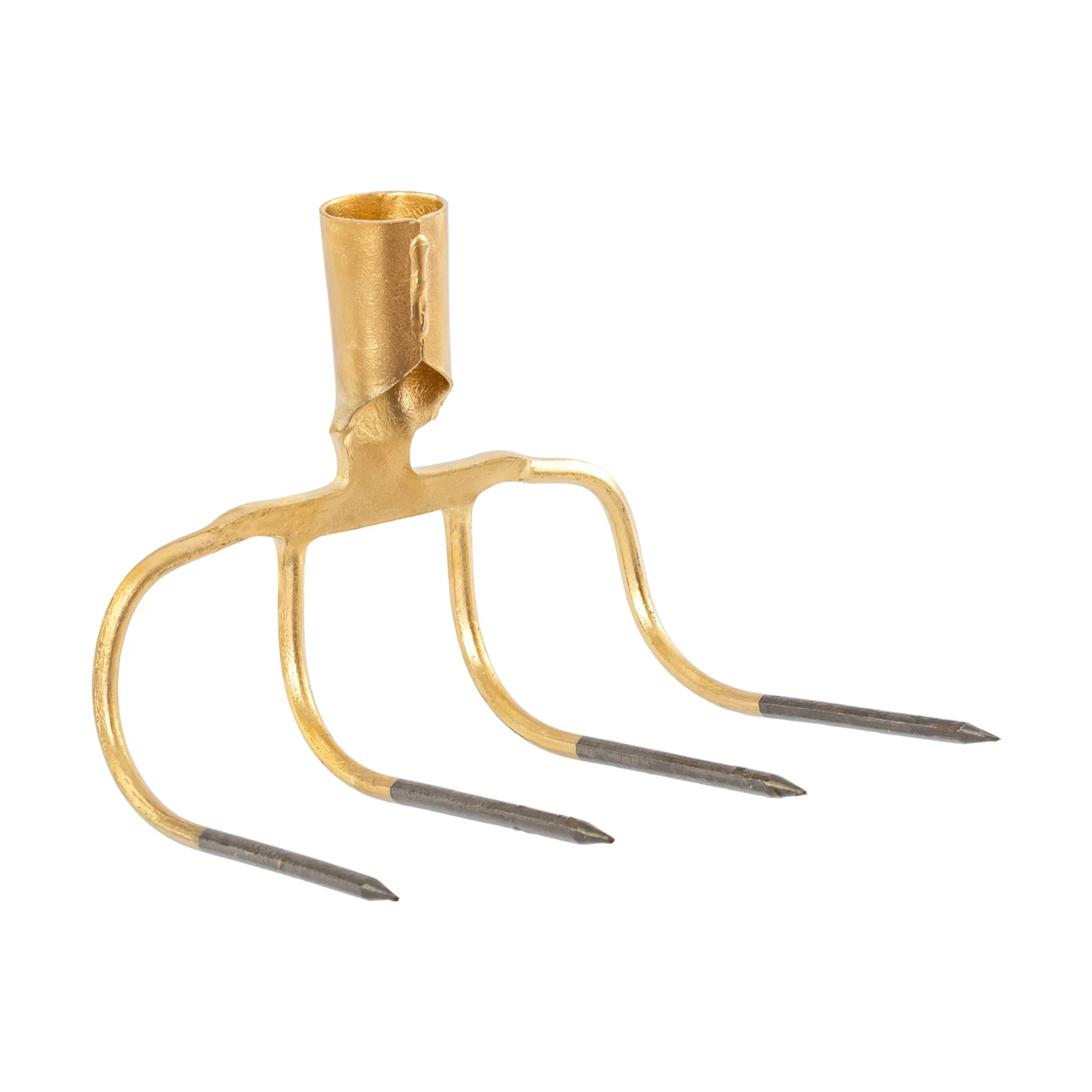 Forca per letame a 4 corna, curva a 90 gradi, 22,5 × 20 cm