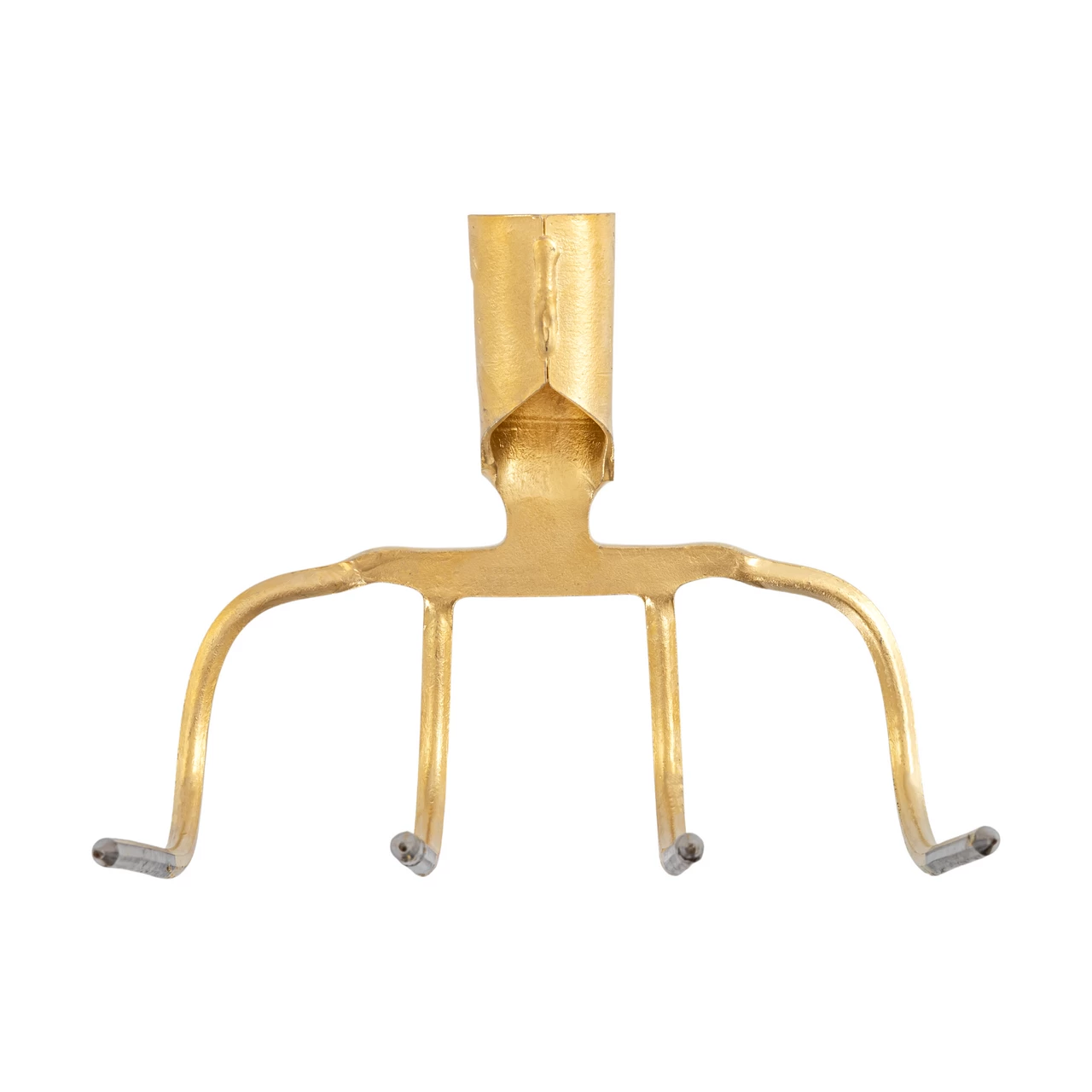 Forca per letame a 4 corna, curva a 90 gradi, 22,5 × 20 cm