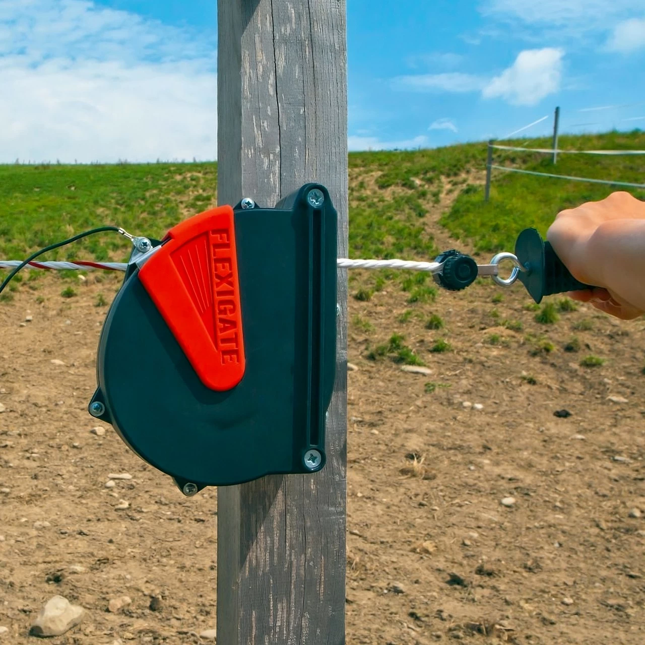 Set poartă cu fir pentru gard electric, Ako Flexigate, 7,5 m
