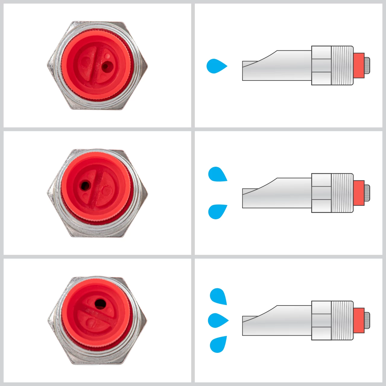 Ciuccio con filettatura da 1/2" per maialini, con nipplo da 3/8"