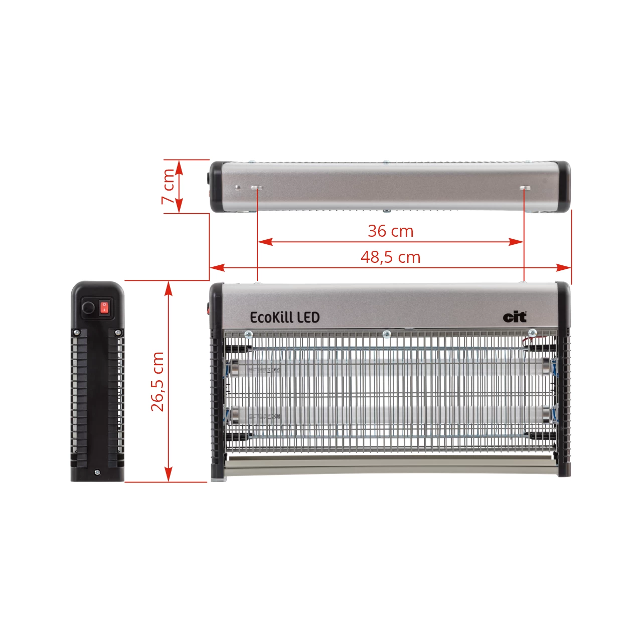 Trappola elettrica per mosche con tubi LED, EcoKill LED 2.0
