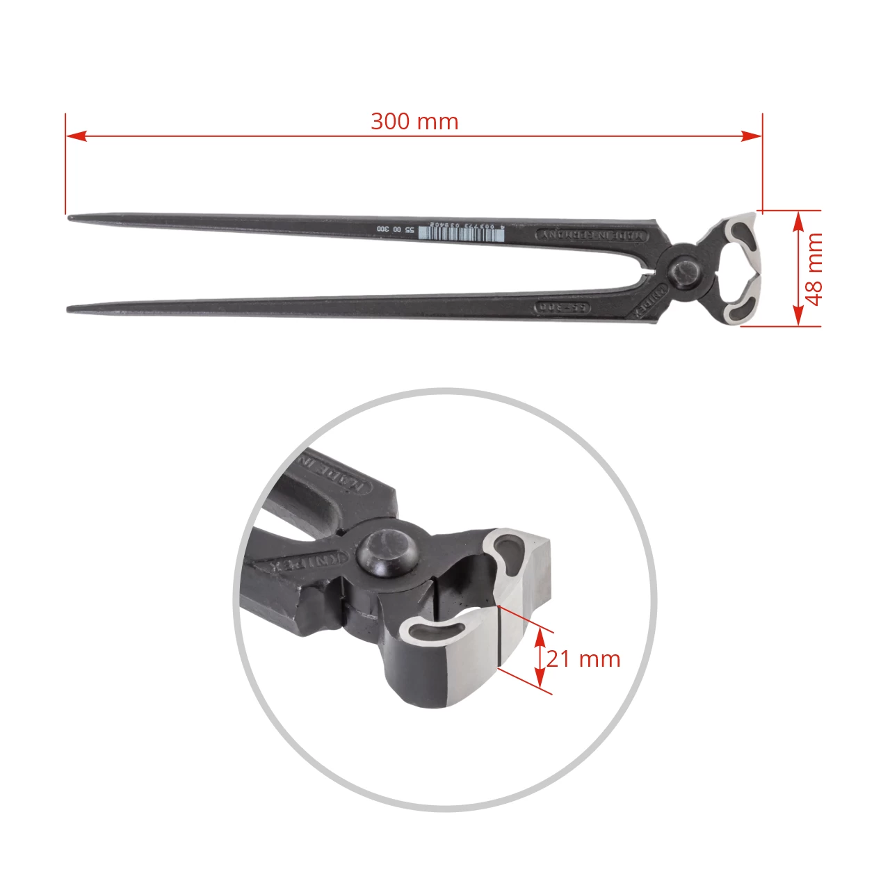 Tenaglia per zoccoli, Knipex, 30 cm