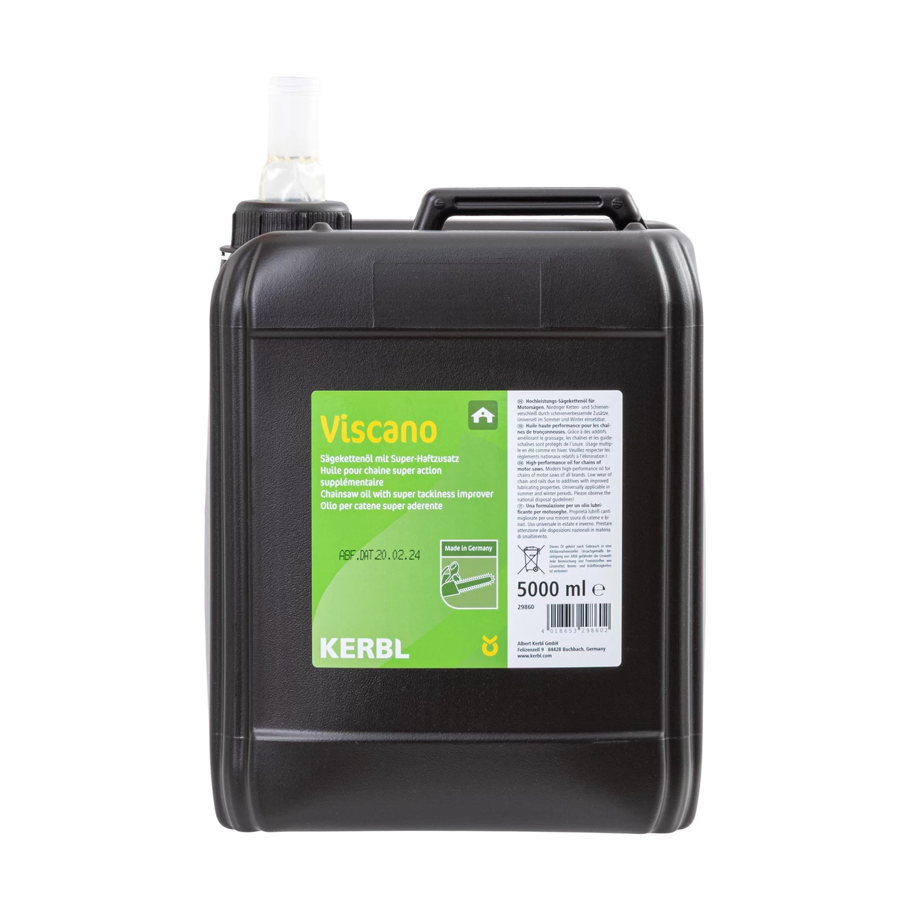 Olio lubrificante per catene di motoseghe, Viscano, 5 litri