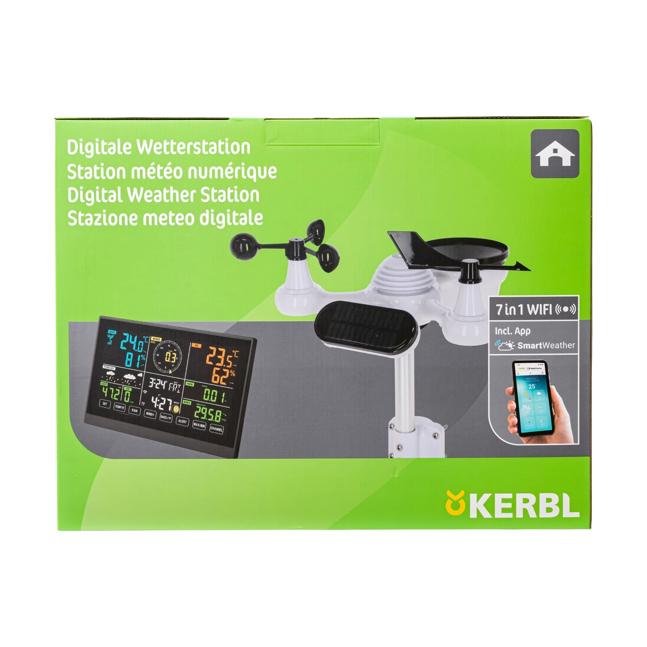 Stazione meteorologica digitale 7 in 1 con connettività WiFi e app mobile