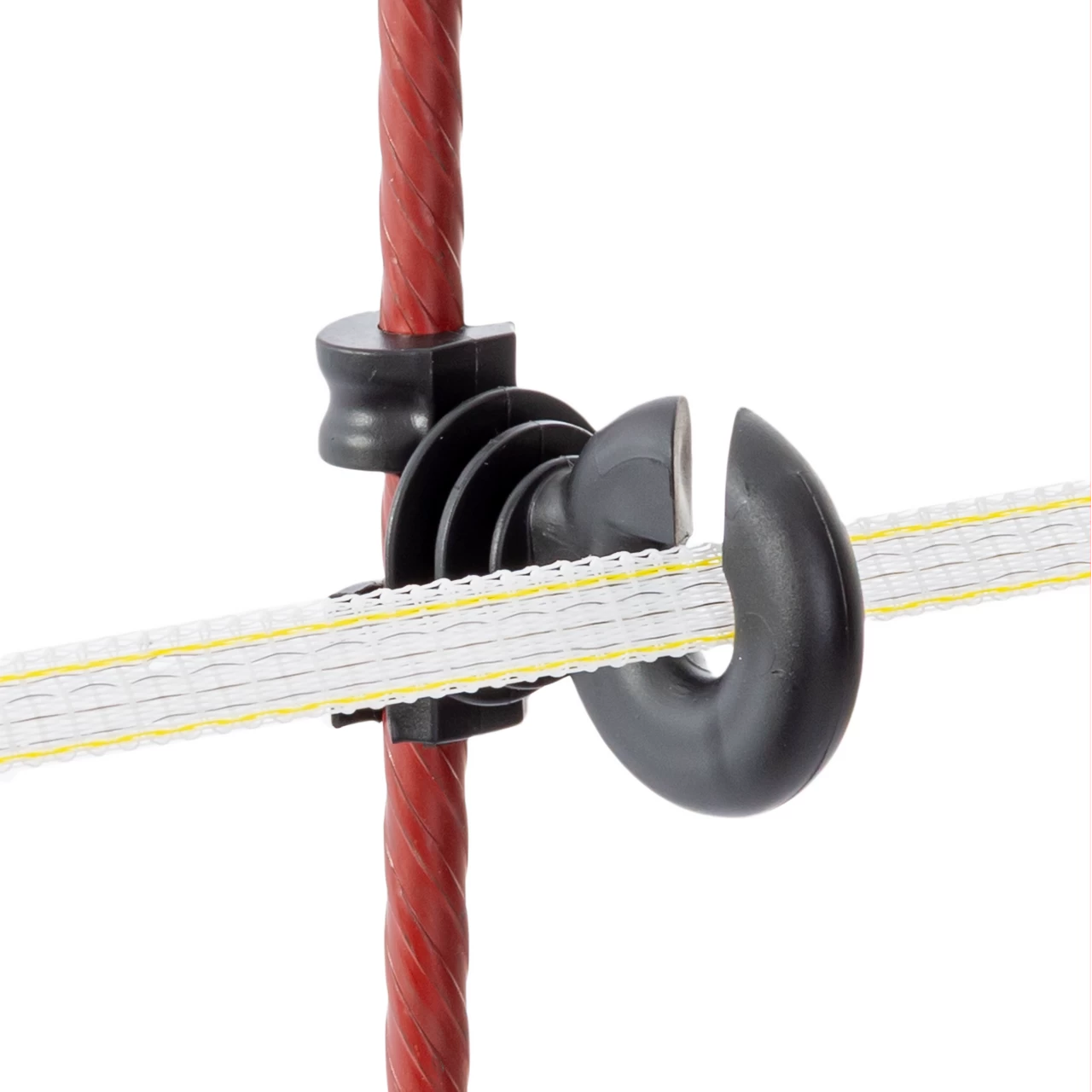 Isolatore supplementare per palo tondo in acciaio Ø8 mm, 25 pz.