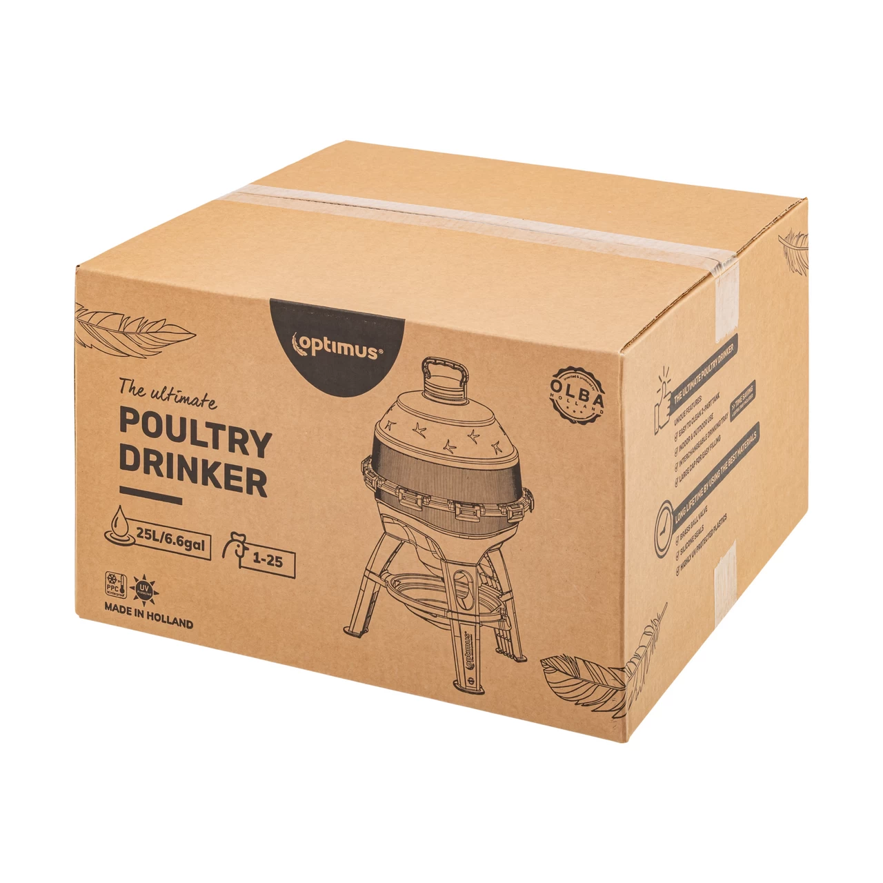 Abbeveratoio premium per uccelli, Optimus, 25 litri