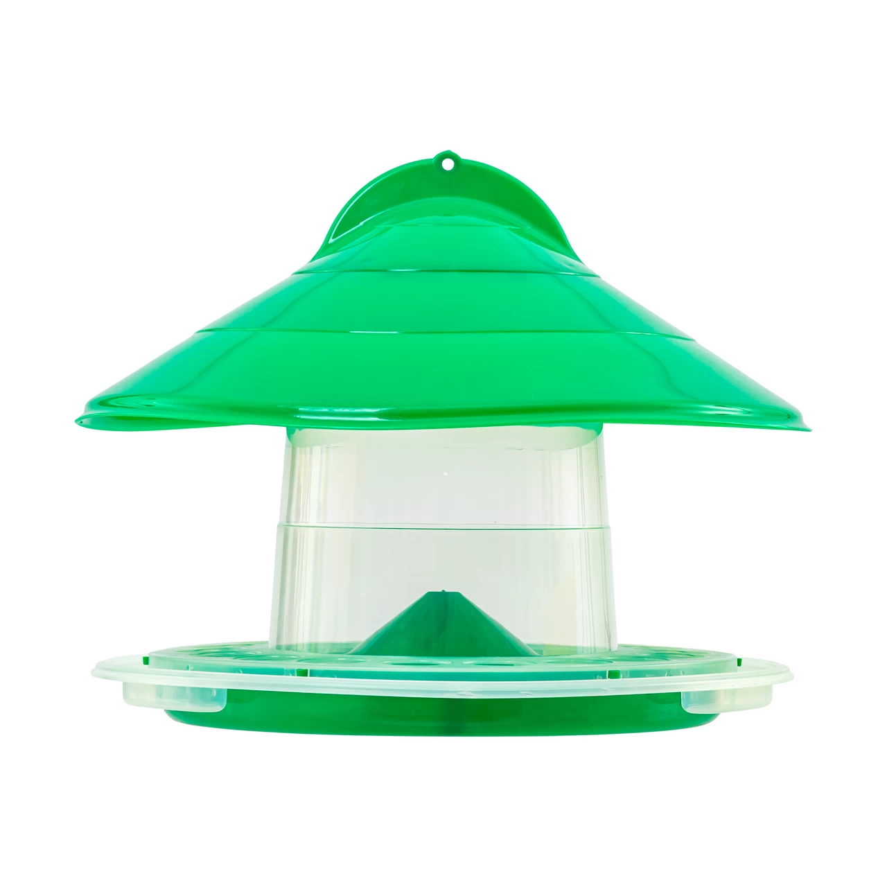 Mangiatoia per uccelli sospesa, plastica verde