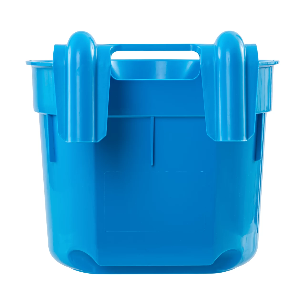 Secchio per l'alimentazione, con staffa di sospensione, forma cilindrica, blu, 8 litri