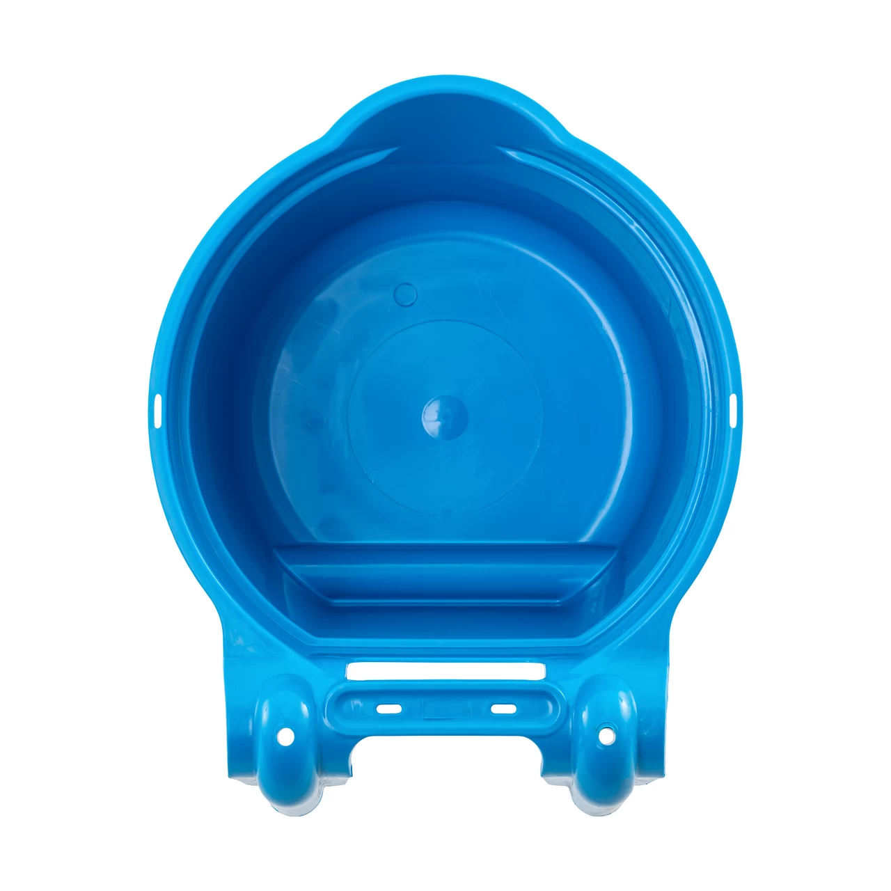 Secchio per l'alimentazione, con staffa di sospensione, forma cilindrica, blu, 8 litri