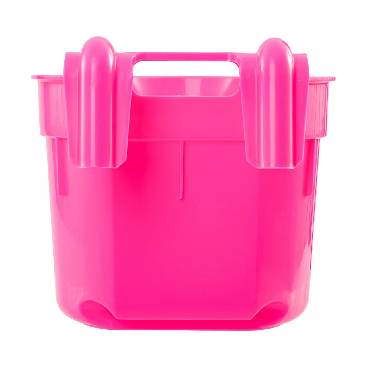 Secchio per l'alimentazione, con staffa di sospensione, forma cilindrica, rosa, 8 litri