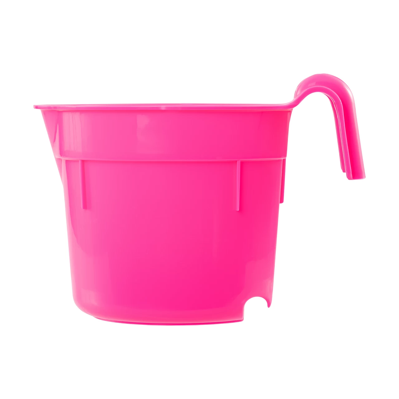Secchio per l'alimentazione, con staffa di sospensione, forma cilindrica, rosa, 8 litri