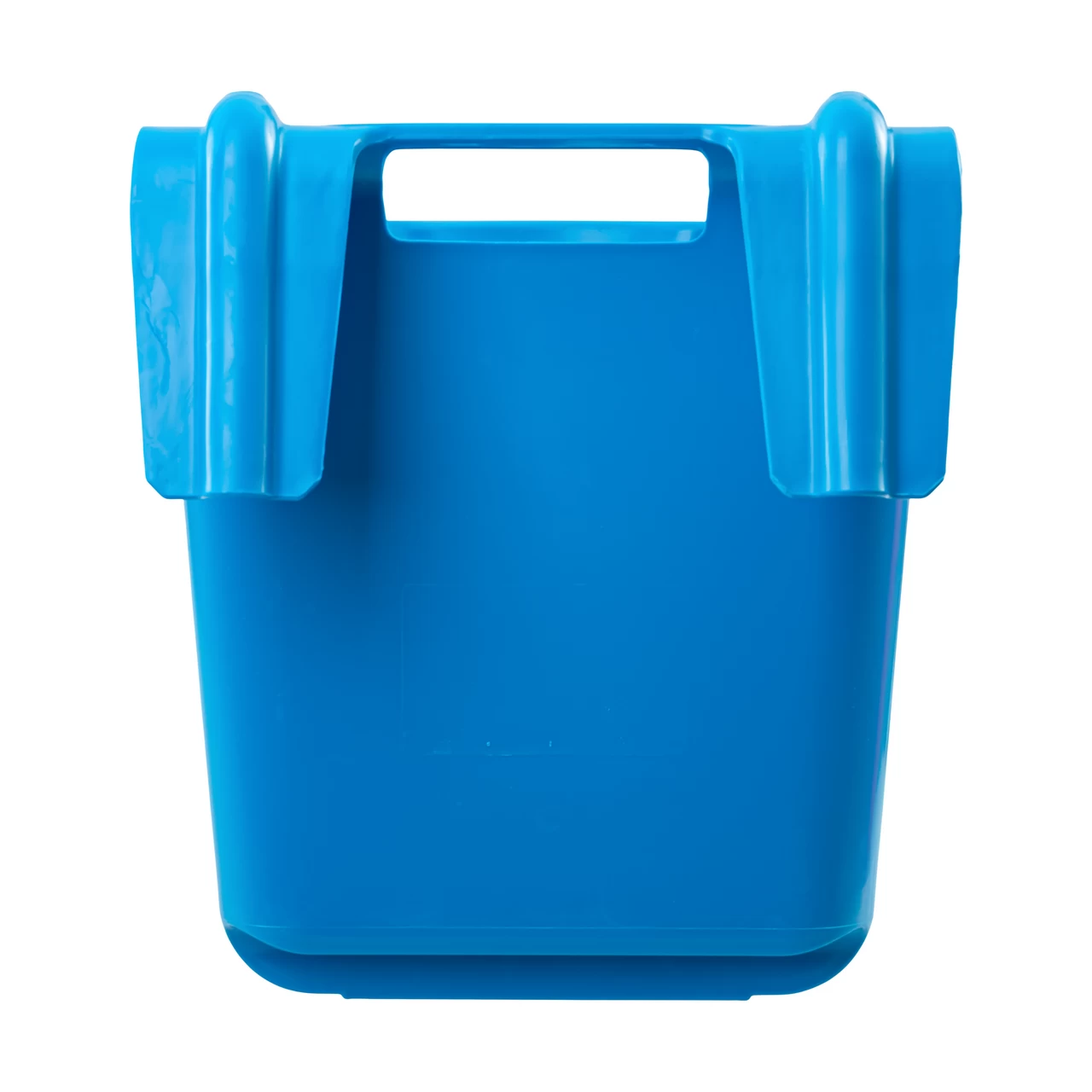 Secchio per l'alimentazione, con staffa di sospensione, forma quadrata, blu, 13 litri