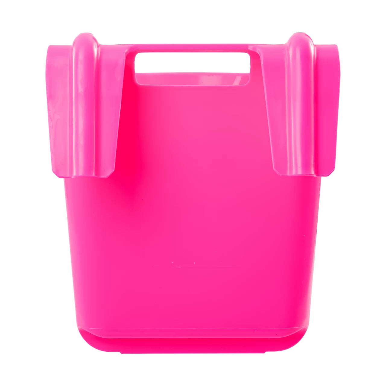Secchio per l'alimentazione, con staffa di sospensione, forma quadrata, rosa, 13 litri