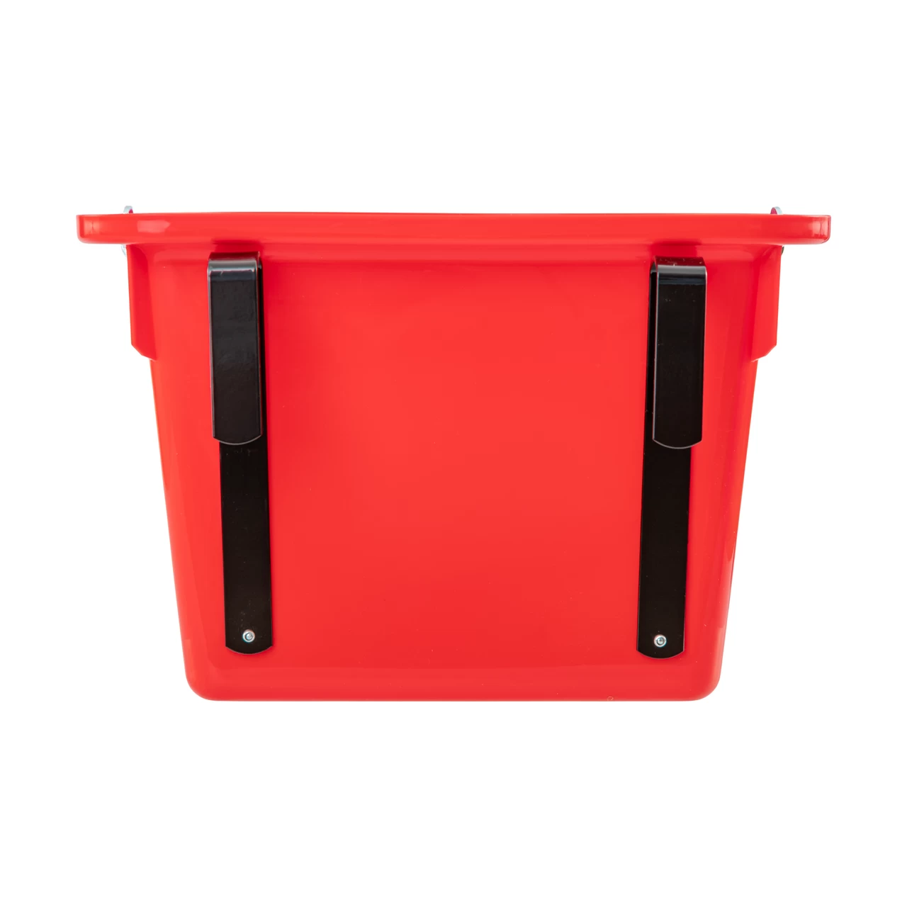 Secchio per mangime per cavalli con staffa per fissaggio e maniglia, rosso, 12 litri