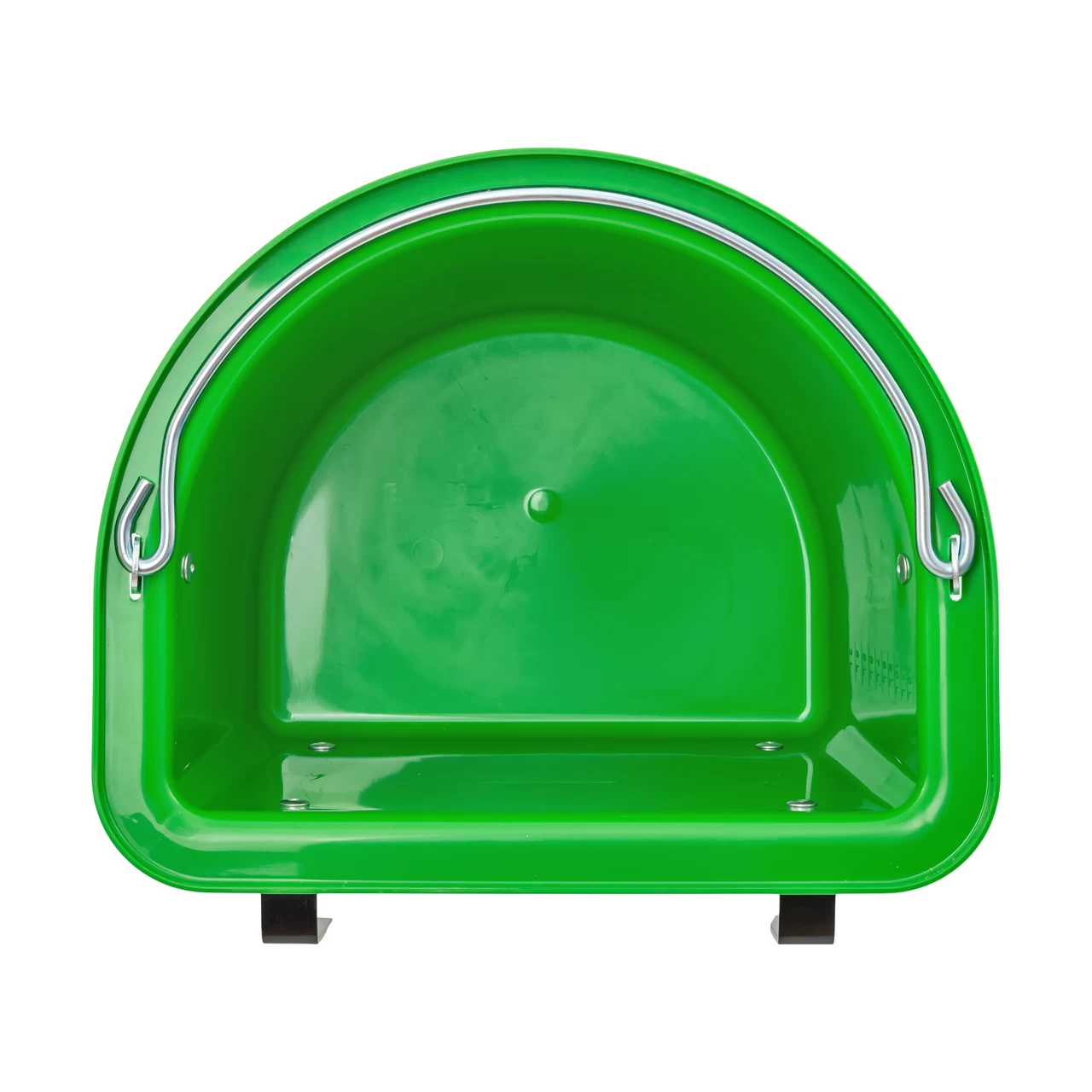 Secchio per mangime per cavalli con staffa per fissaggio e maniglia, verde, 12 litri