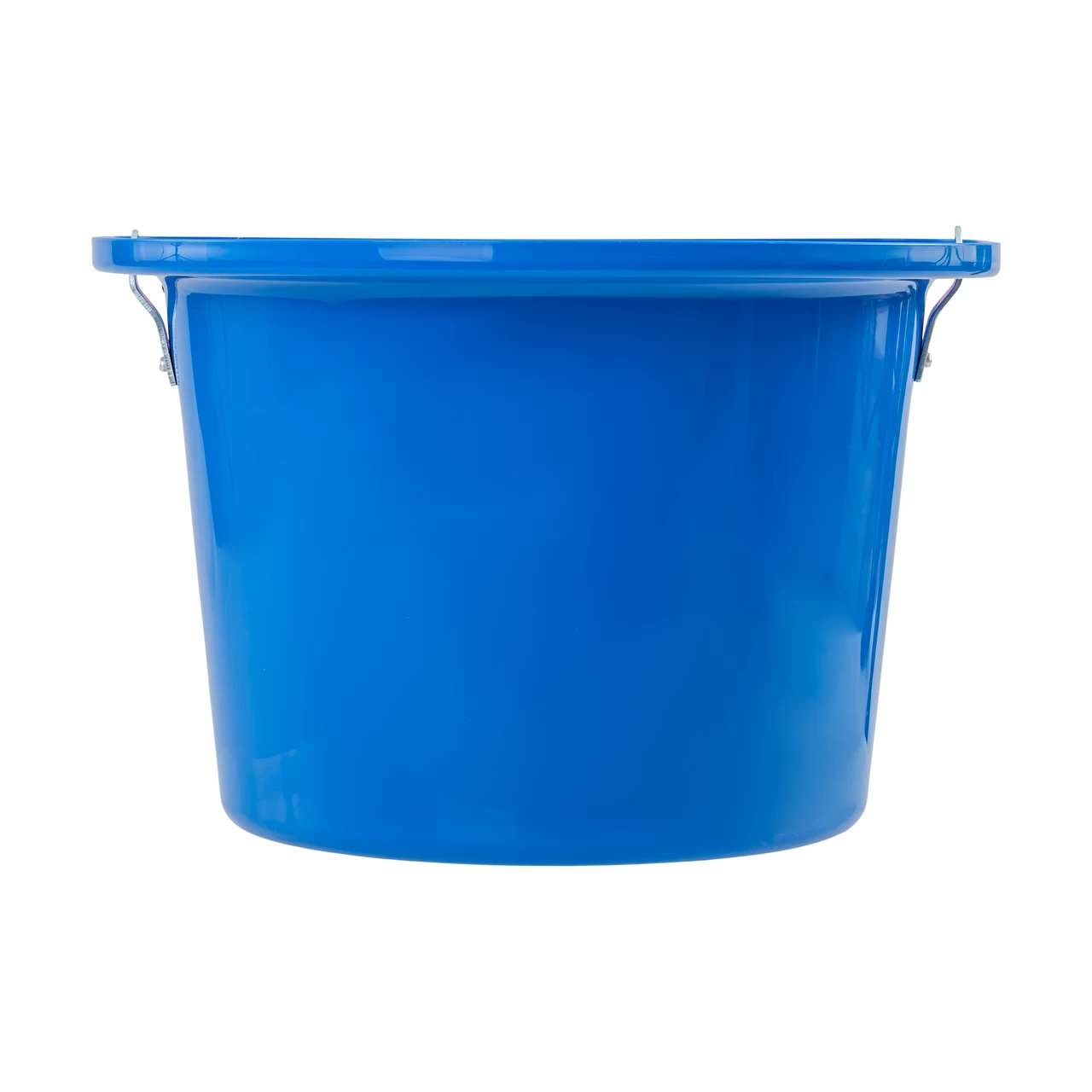 Secchio per mangime per cavalli con staffa per fissaggio e maniglia, blu reale, 12 litri