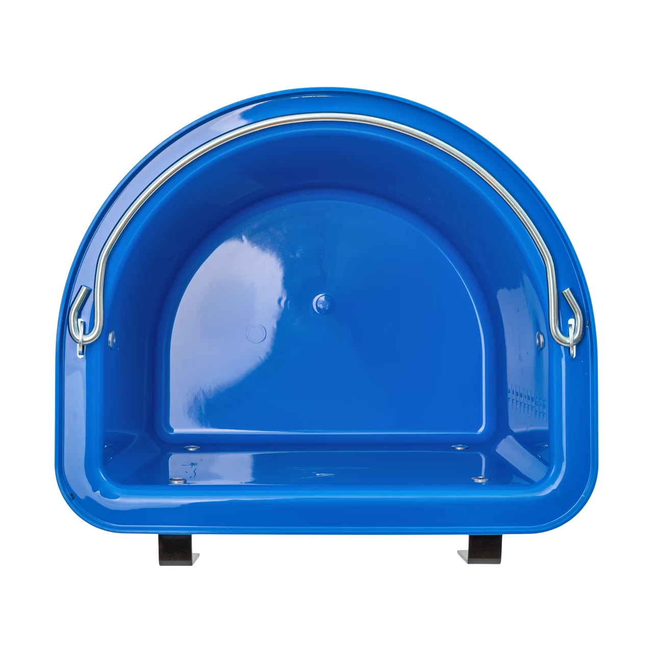 Secchio per mangime per cavalli con staffa per fissaggio e maniglia, blu reale, 12 litri