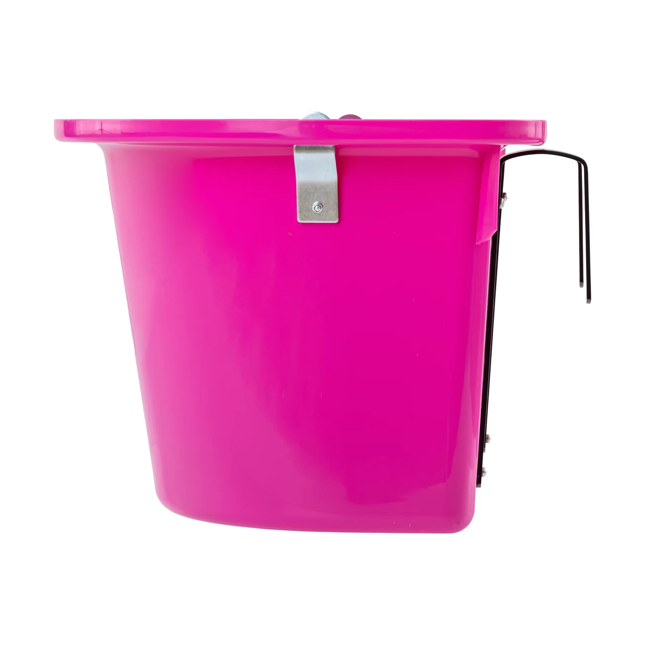 Secchio per mangime per cavalli con staffa per fissaggio e maniglia, roso, 12 litri
