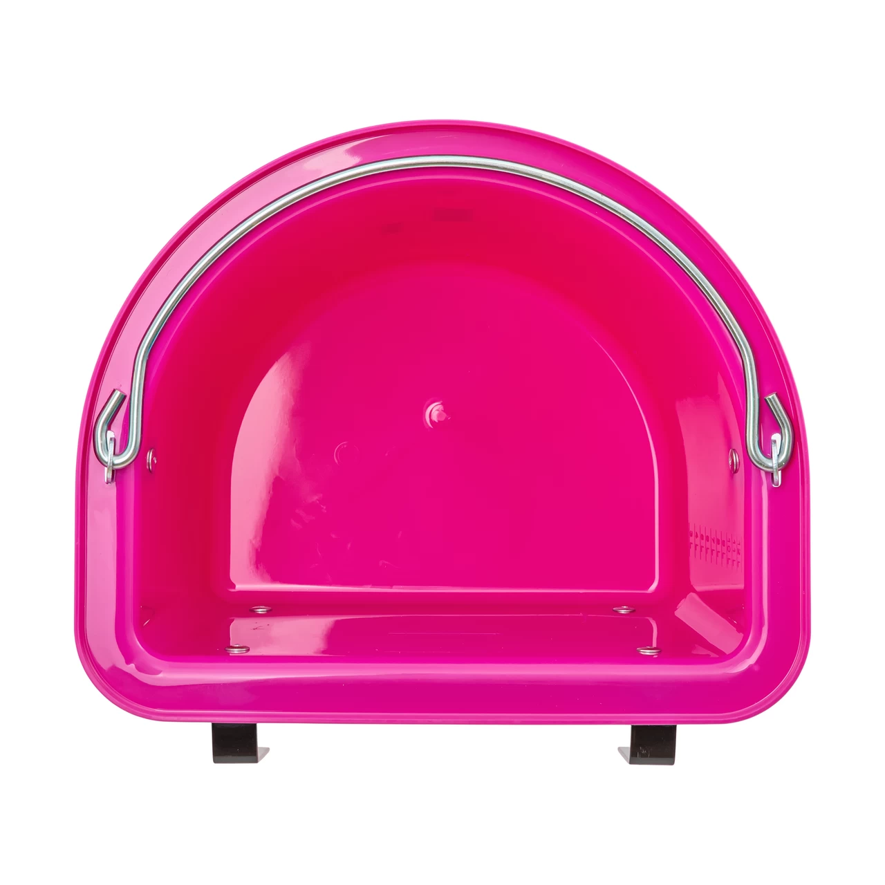 Secchio per mangime per cavalli con staffa per fissaggio e maniglia, roso, 12 litri