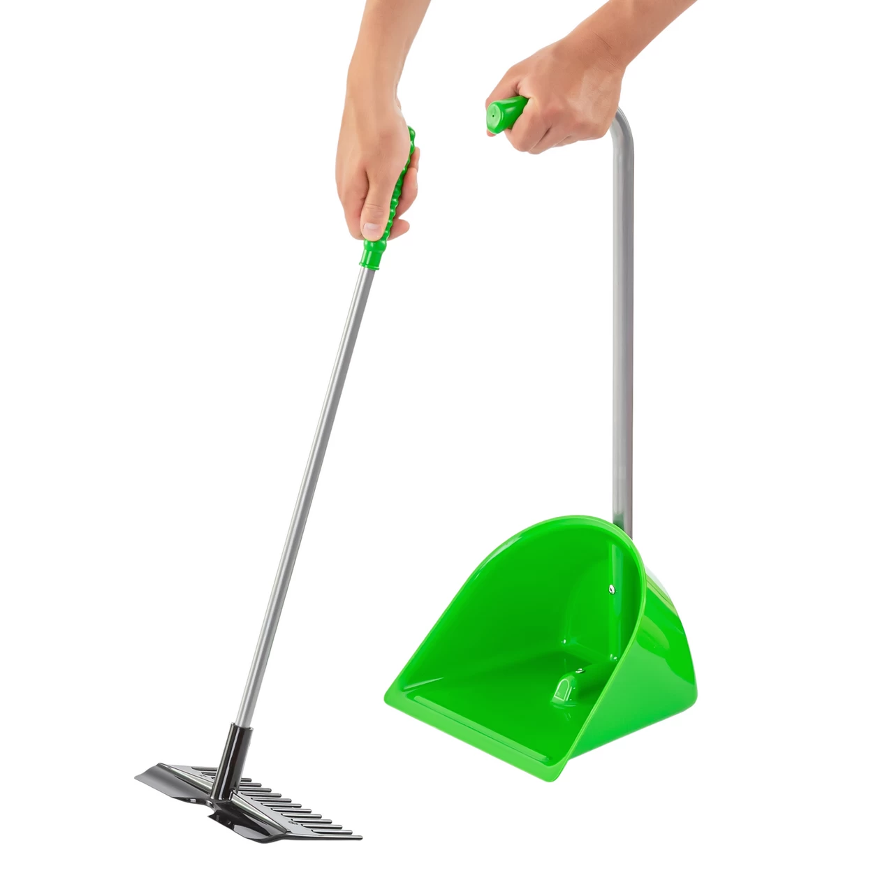 Pala Mistboy Mini con rastrello, verde, 60 cm