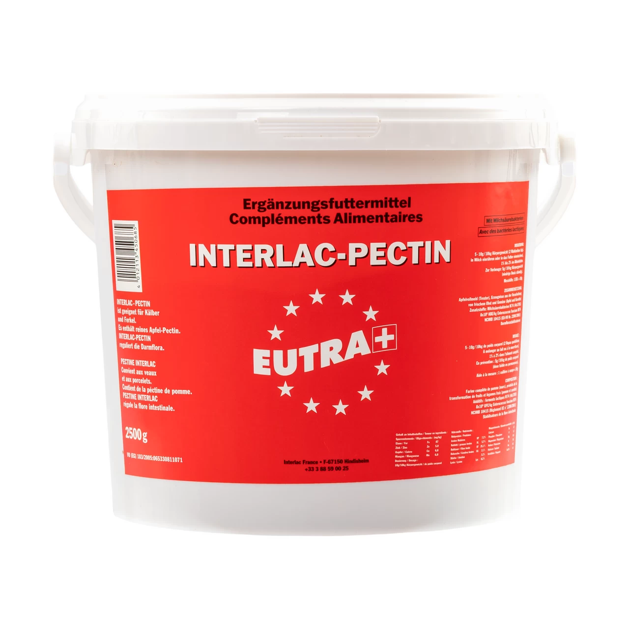 Integratore alimentare Eutra Interlac pectina per prevenzione diarrea vitelli e suinetti, 2,5 kg