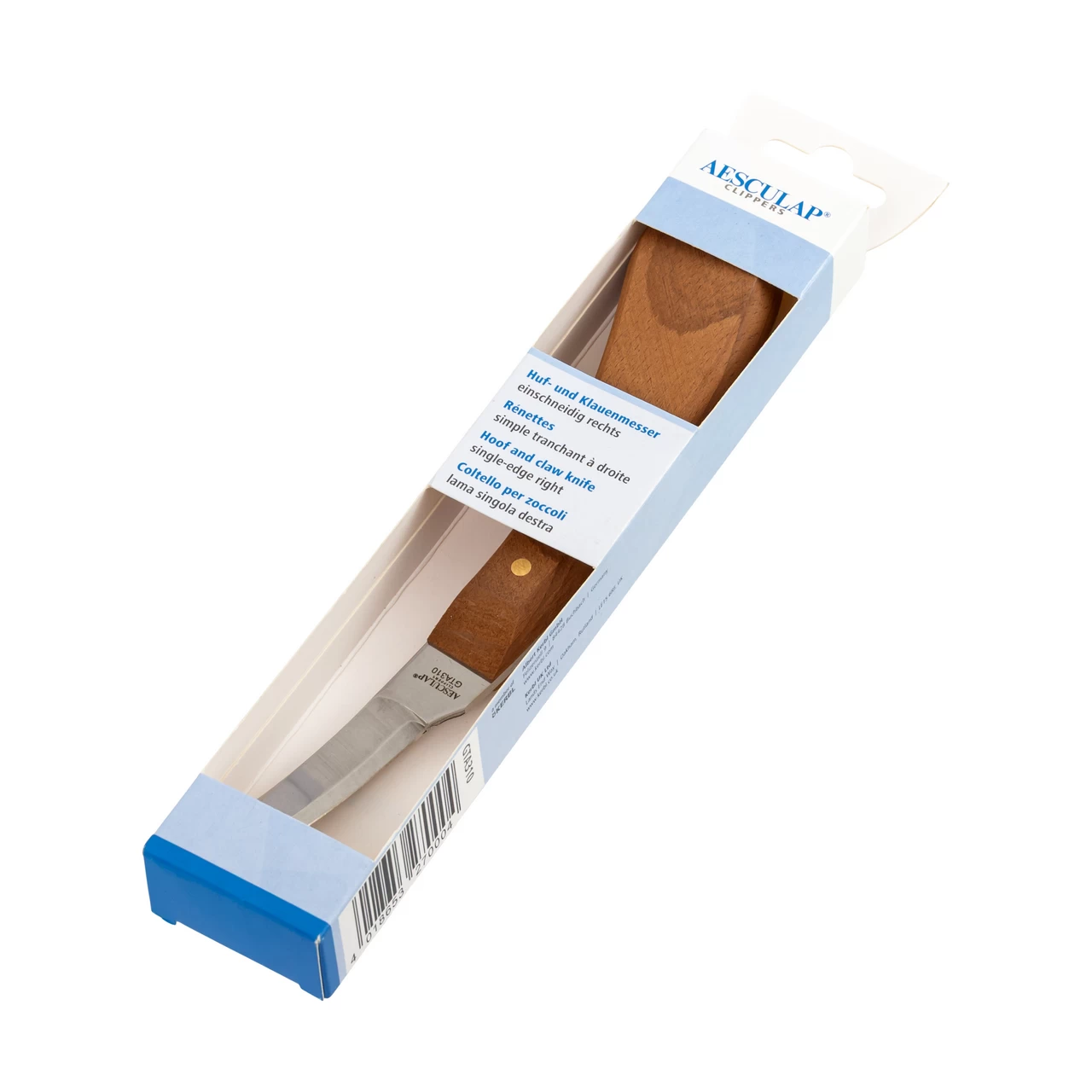 Coltello per zoccoli, a un solo taglio, per destrimani, Aesculap