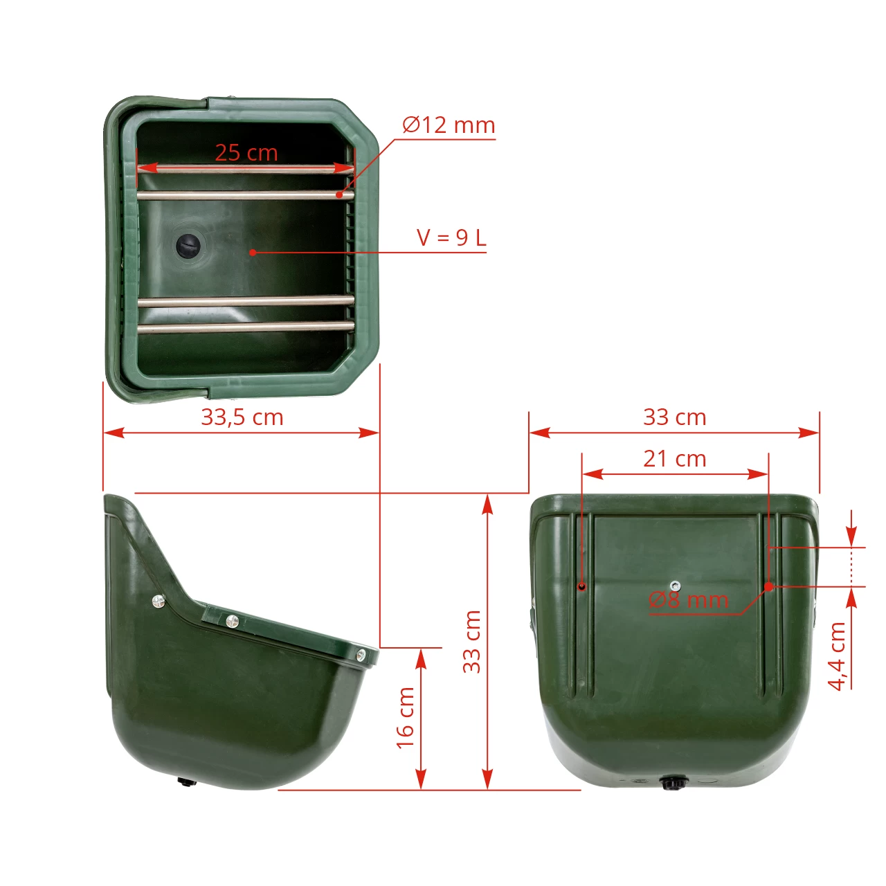 Mangiatoia per puledri, 9 litri