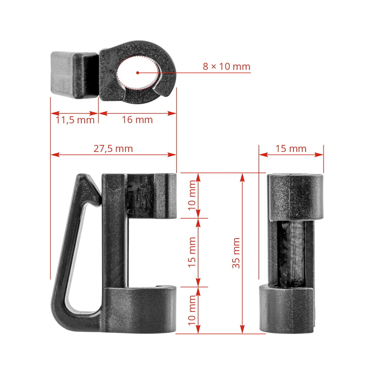 Isolatore supplementare per pali AKO Oval Premium, 25 pezzi