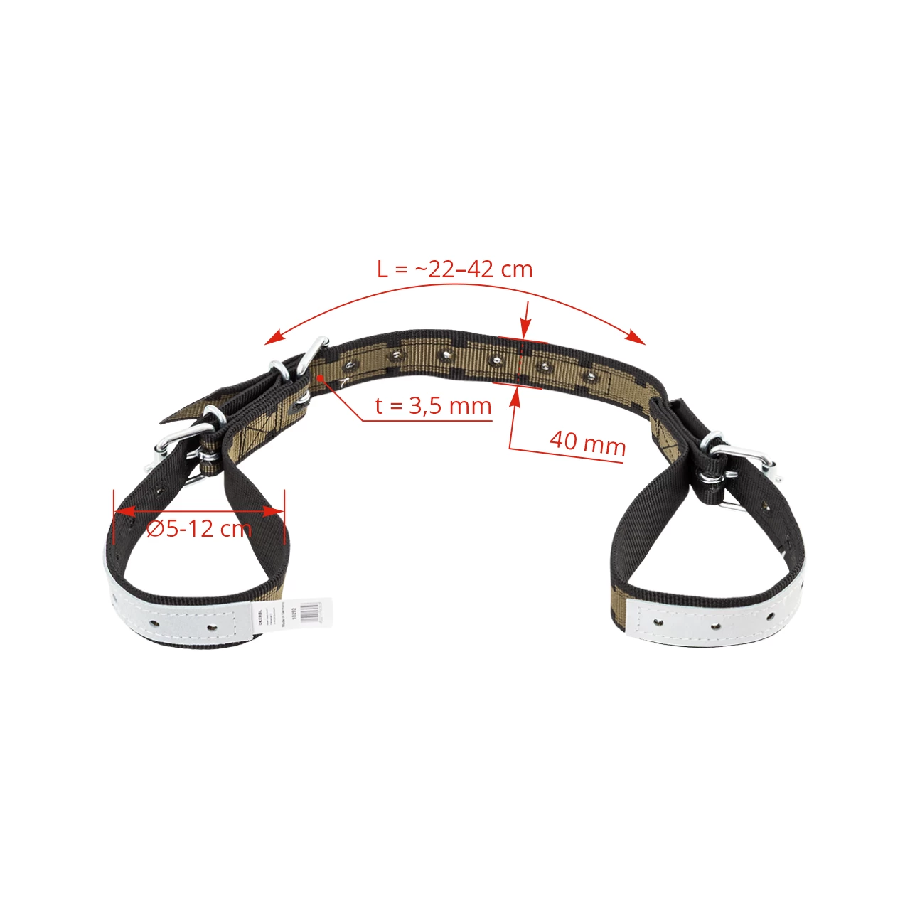 Cinghia regolabile per zampe bovini, 22–42 cm