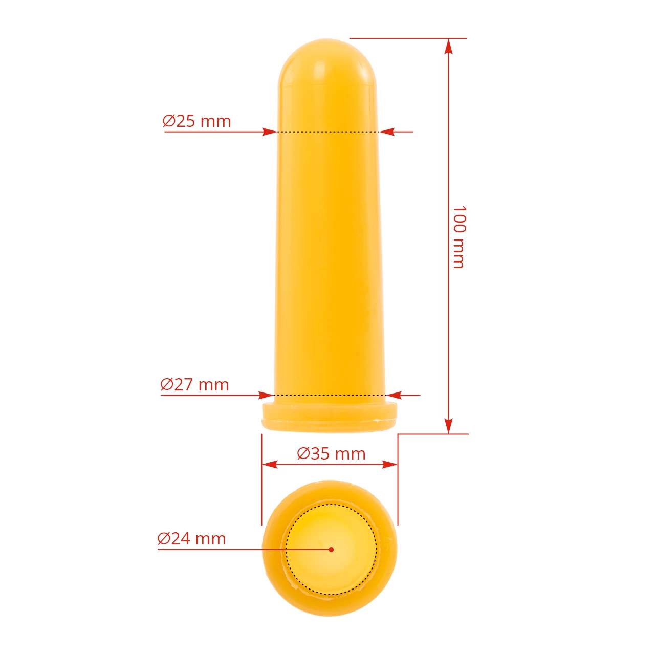 Tettarella conica in lattice con foro a croce