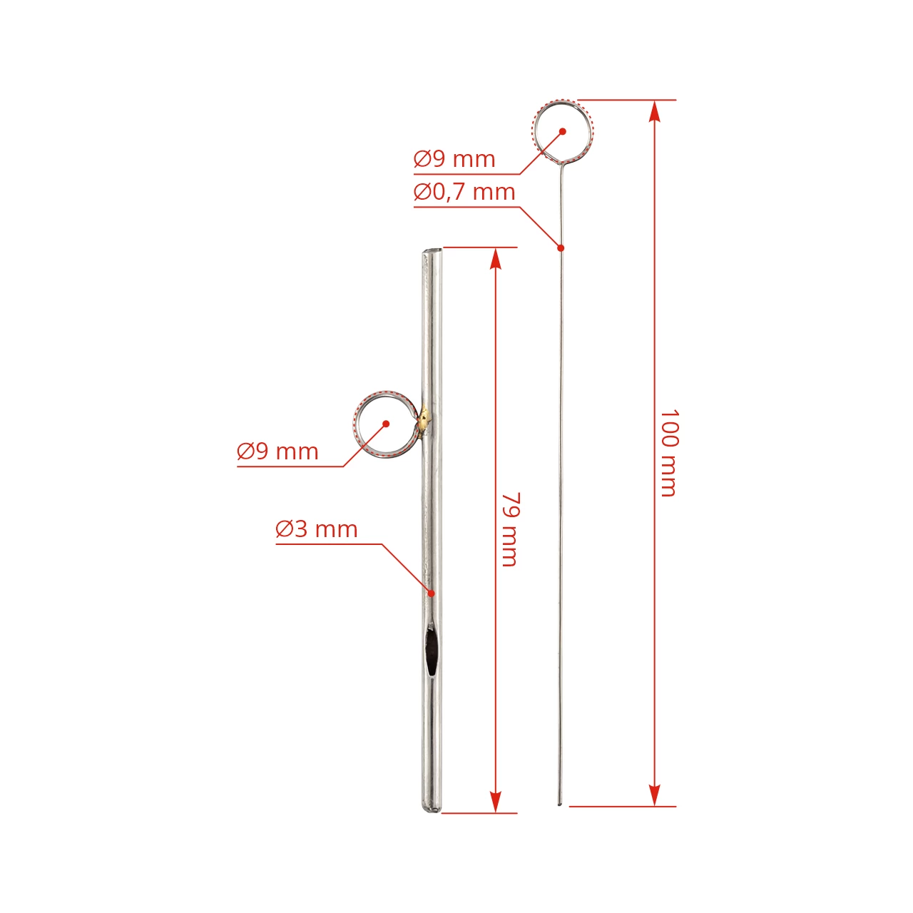 Catetere mammario con anello, modello Fürstenberg, Ø3 mm