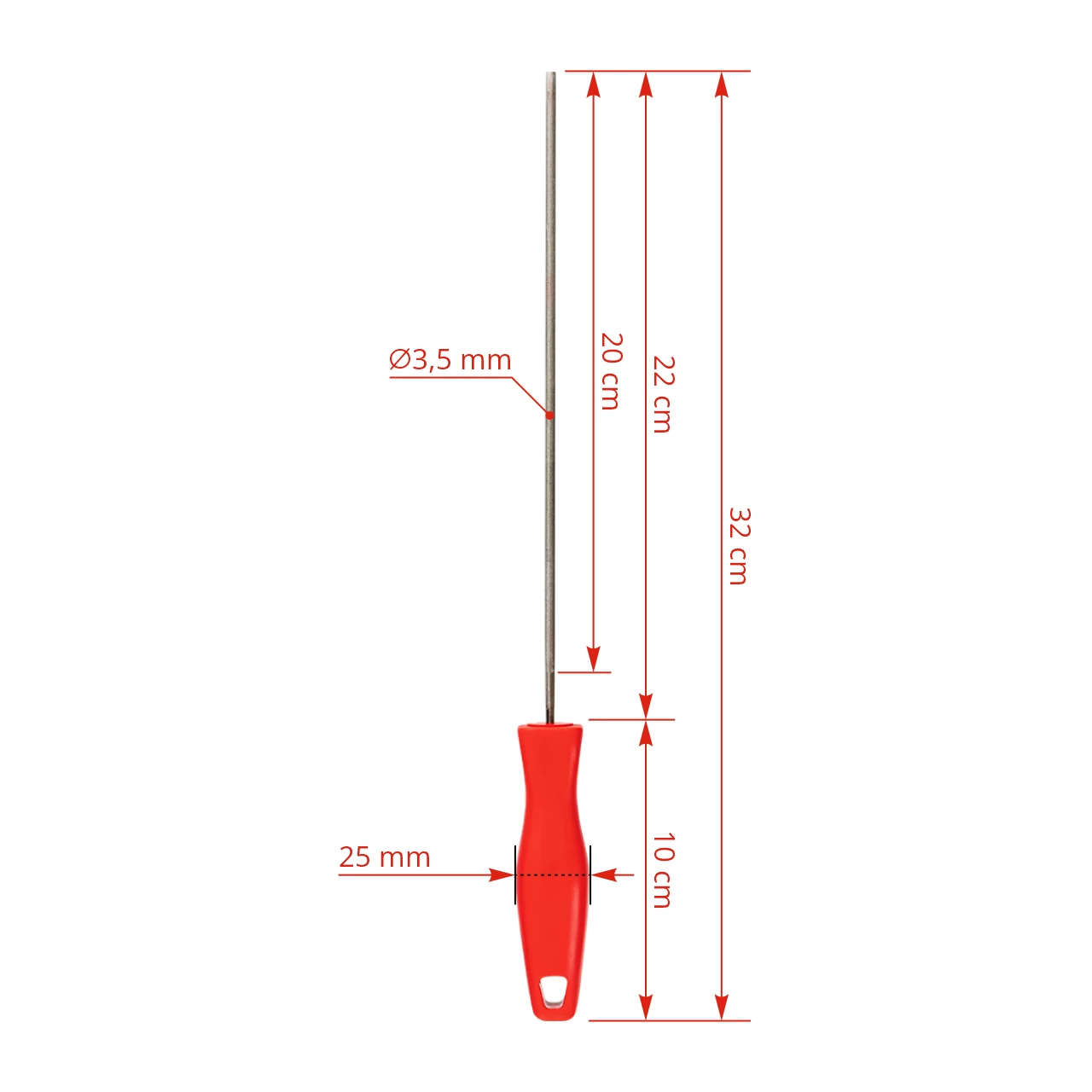 Lima rotonda a forma con diamante, Dick